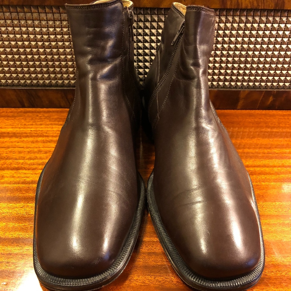 Men's Bruno Magli Brown 'Rangle' Zip Boots, US 9
